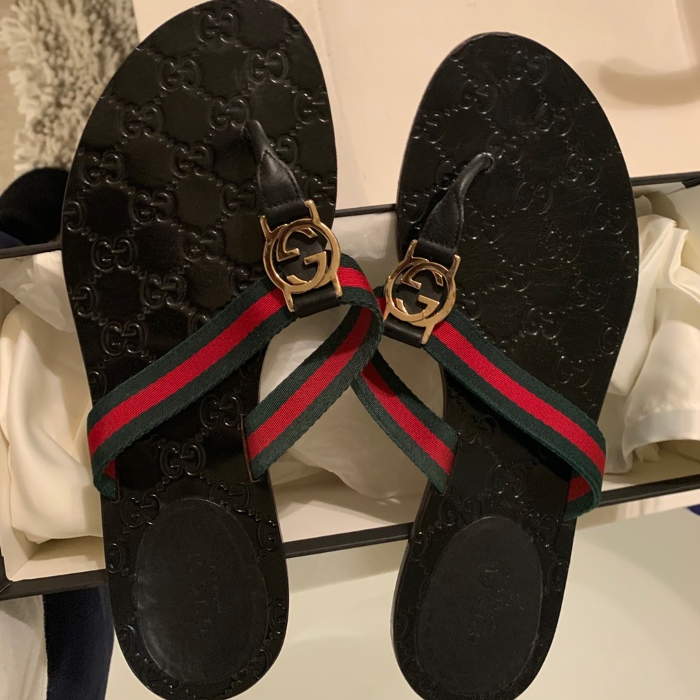 Gucci GG Thong Web sandal size 40 good condition